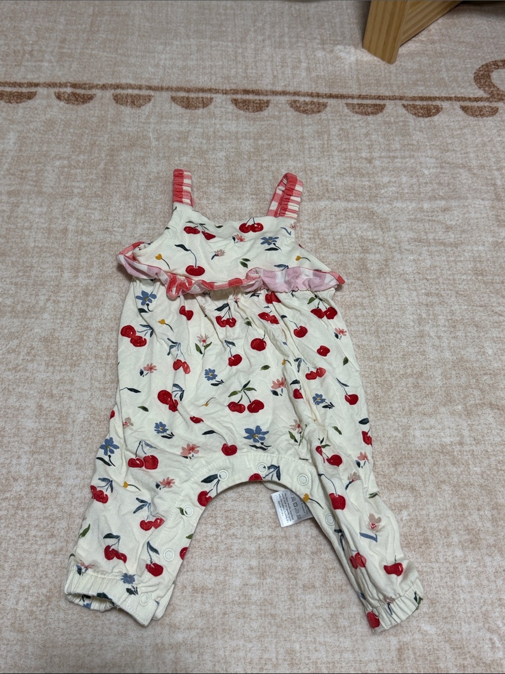 Angel Dear Cherry Print One-Piece Romper